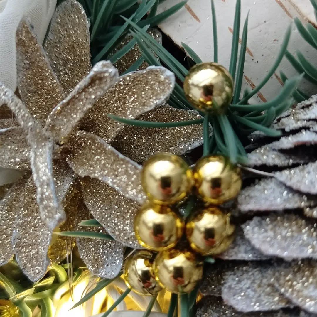 Guirlanda Natalina com Fada Dourada e Luzes LED TVN54