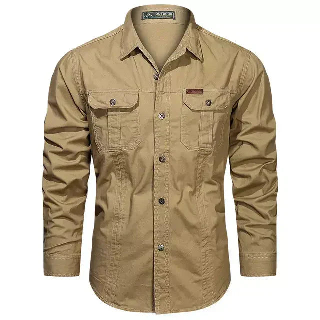 Camisa Masculina Manga Longa Militar
