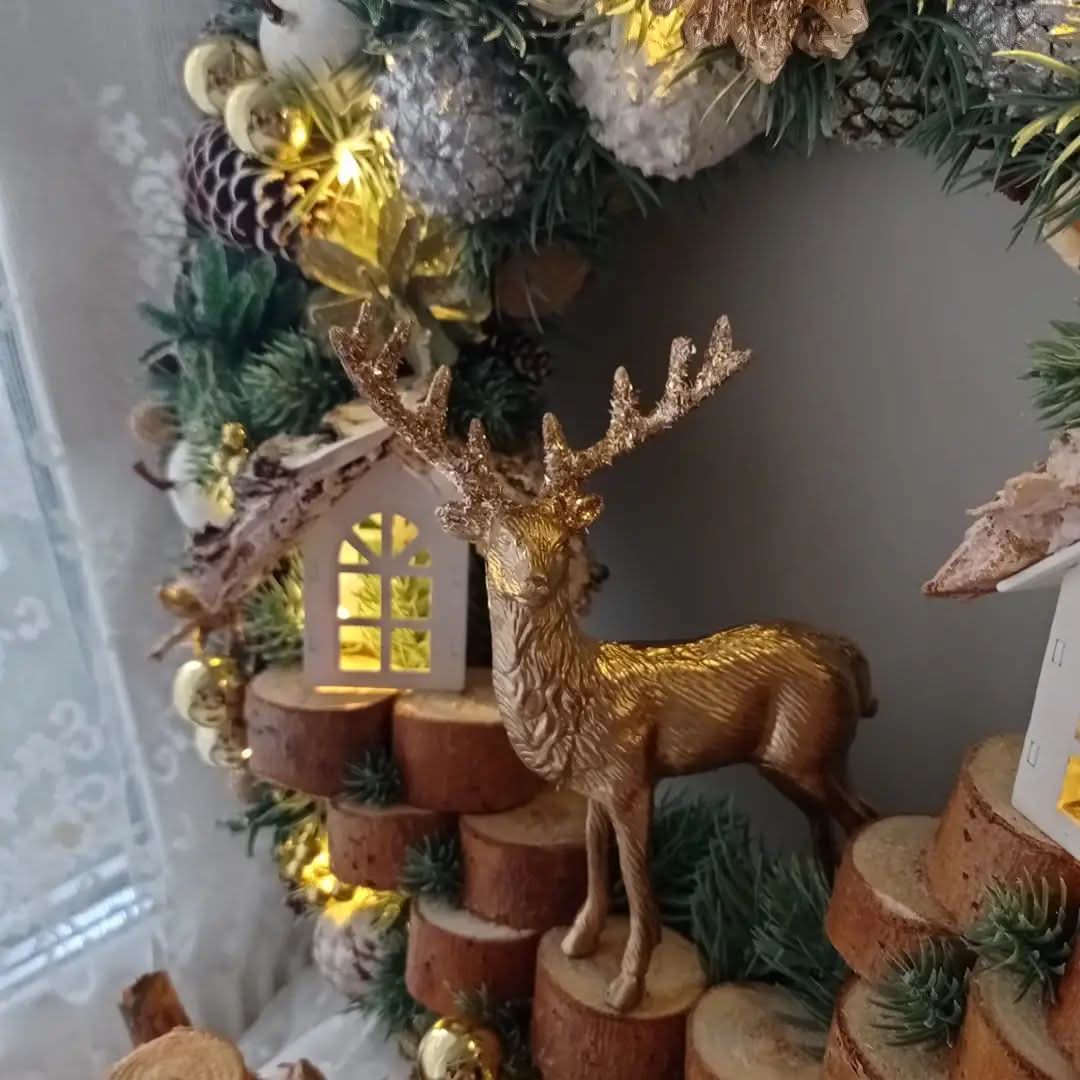 Guirlanda Decoração Natalina Luxo com Led 55 cm TVN30