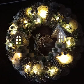 Guirlanda Natalina com Fada Dourada e Luzes LED TVN54