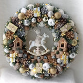 Guirlanda Natalina com Urso e Cavalo de Balanço Decorativo TVN56