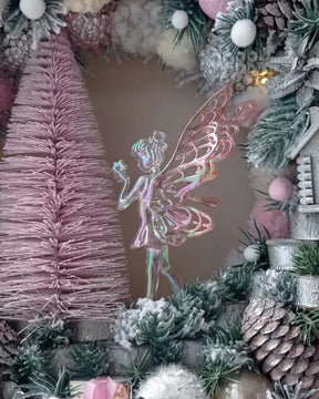 Guirlanda Natalina Rosa com Fada TVN63